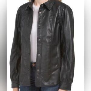 Blank NYC Black Faux Leather Jacket Size M